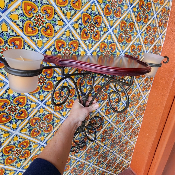 Wall shelf candle holder - Picture 2 of 16